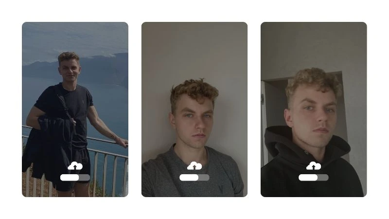 Krok 1: Prześlij kilka selfie